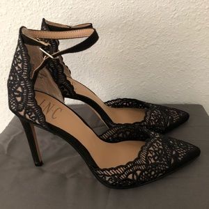 International Concepts Black Lace Pumps, Size 5.5M